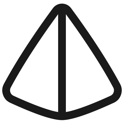 Pyramid shape icon, line style, from Plump free icons
