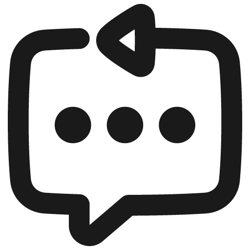 Reply to message typing remix icon, solid style, from Plump free icons