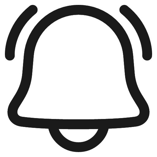 Ringing bell notification icon, line style, from Plump free icons