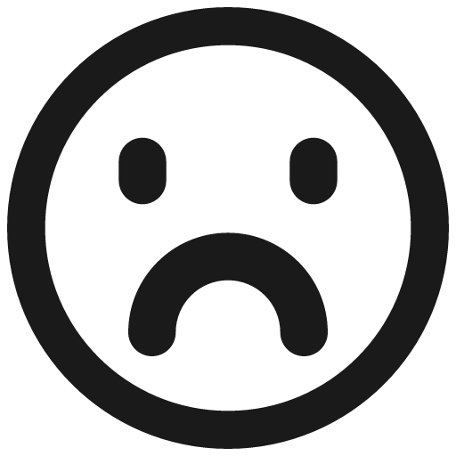 Sad face remix icon, solid style, from Plump free icons