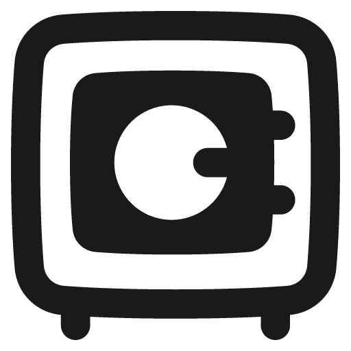 Safe vault remix icon, solid style, from Plump free icons