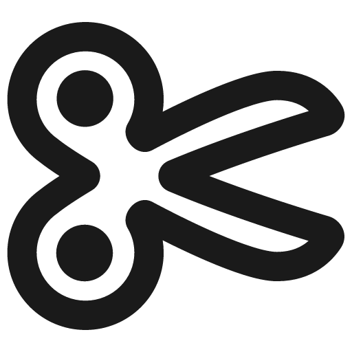 Scissors remix icon, solid style, from Plump free icons