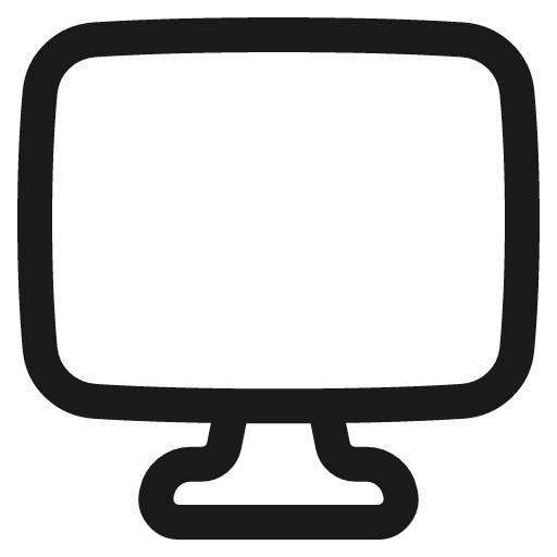 Screen 1 icon, line style, from Plump free icons