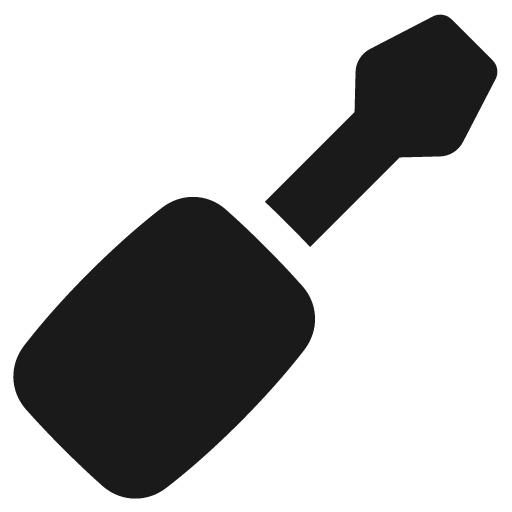Screwdriver solid icon, filled style, from Plump free icons