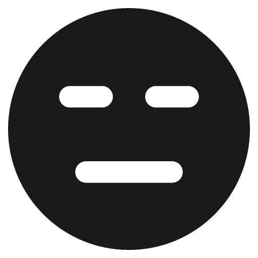 Smiley indiferent solid icon, filled style, from Plump free icons