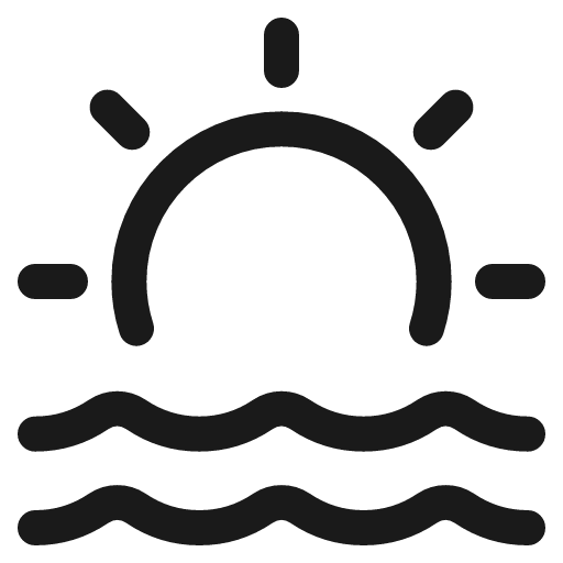 Sunset icon, line style, from Plump free icons