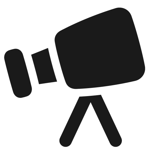 Telescope solid icon, filled style, from Plump free icons