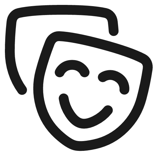 Theater mask icon, line style, from Plump free icons