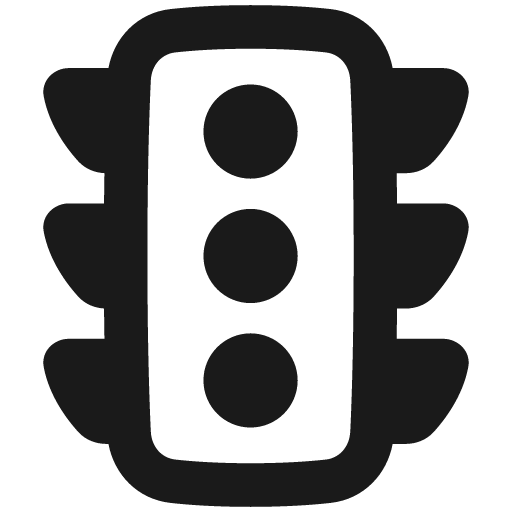 Traffic light remix icon, solid style, from Plump free icons
