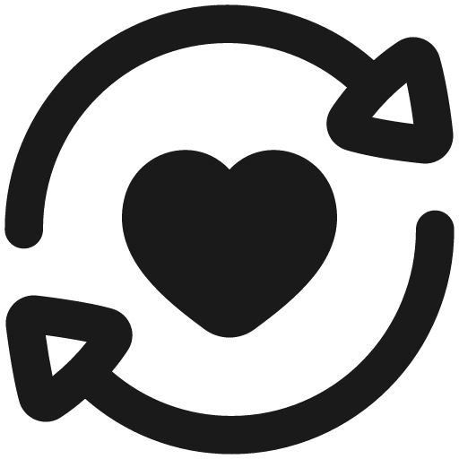 User feedback heart remix icon, solid style, from Plump free icons