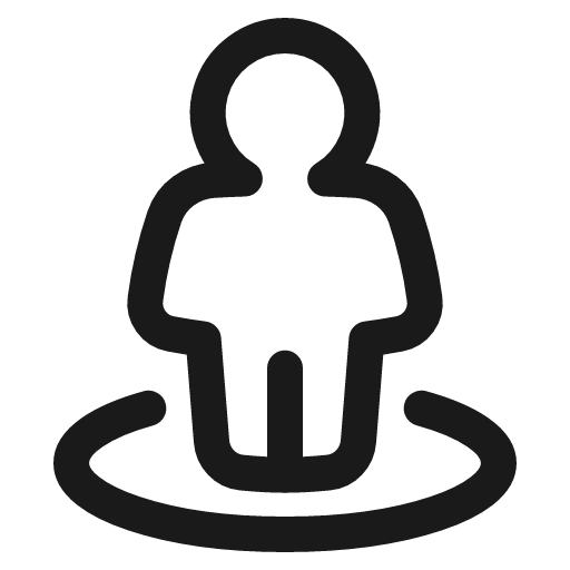 User pin icon, line style, from Plump free icons