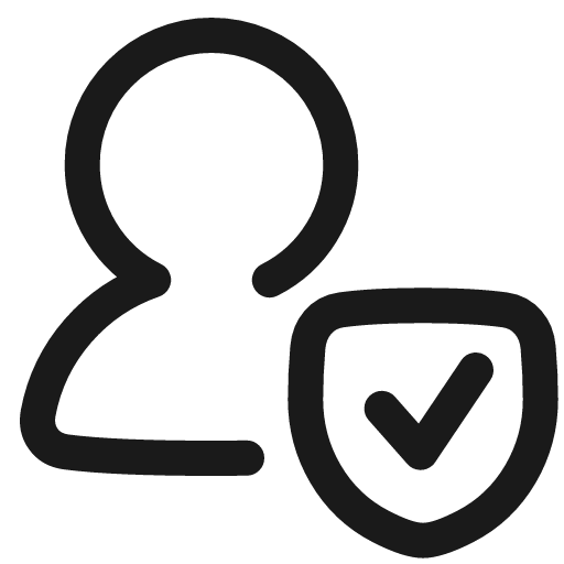User protection check icon, line style, from Plump free icons