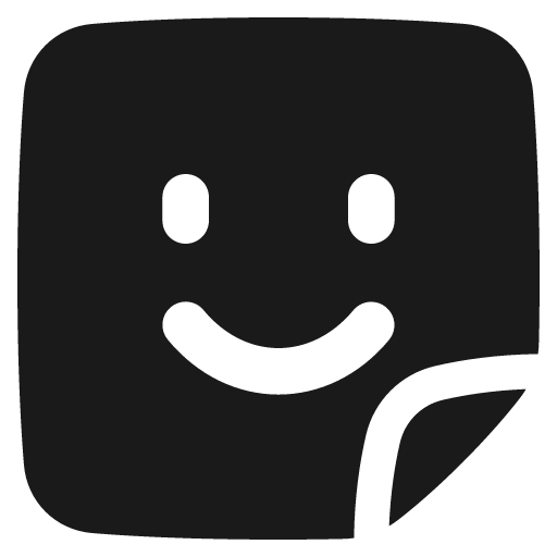 User sticker square solid icon, filled style, from Plump free icons