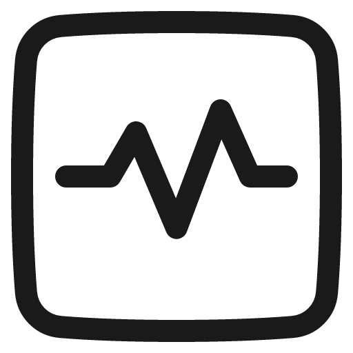Wave signal square icon, line style, from Plump free icons