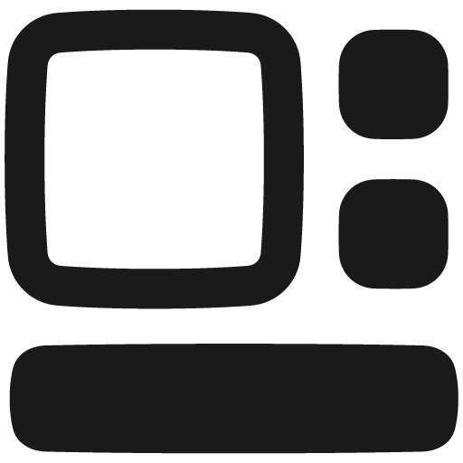 Widget remix icon, solid style, from Plump free icons