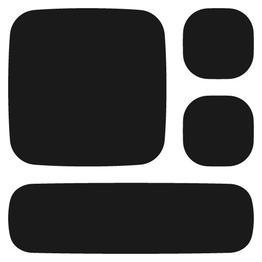 Widget solid icon, filled style, from Plump free icons