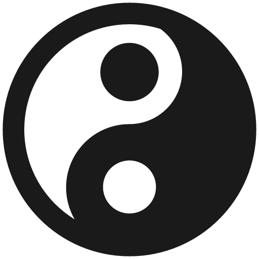 Yin yang symbol remix icon, solid style, from Plump free icons