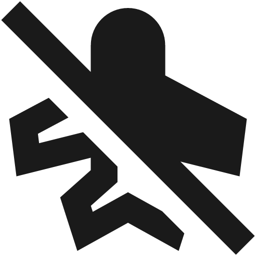 Airplane disabled remix icon, solid style, from Sharp free icons