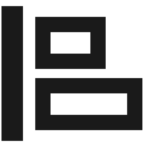 Align left 1 remix icon, solid style, from Sharp free icons