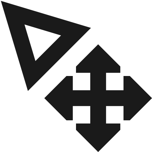 Arrow cursor move remix icon, solid style, from Sharp free icons