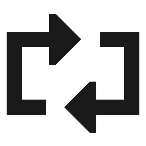 Arrow reload horizontal 2 solid icon, filled style, from Sharp free icons