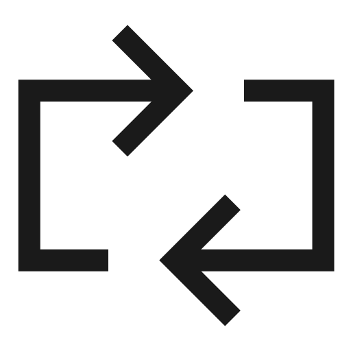 Arrow reload horizontal 2 icon, line style, from Sharp free icons