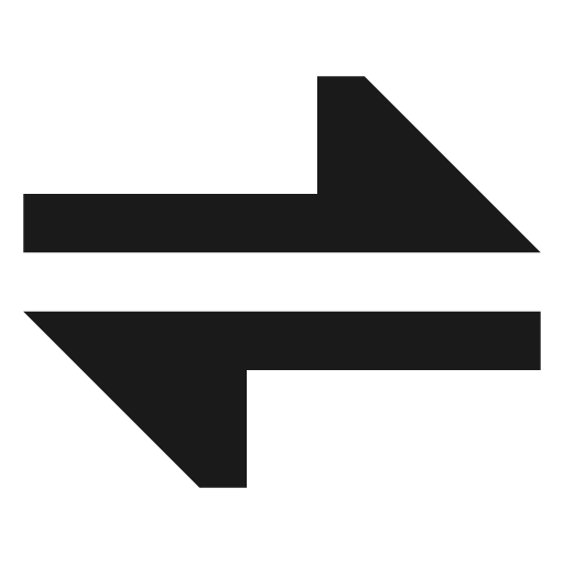 Arrow transfer horizontal large 1 solid icon, filled style, from Sharp free icons