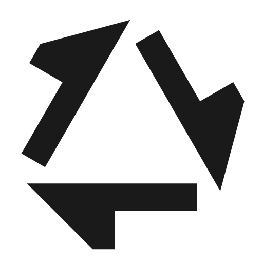 Arrow triangle loop solid icon, filled style, from Sharp free icons