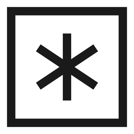 Asterisk square icon, line style, from Sharp free icons
