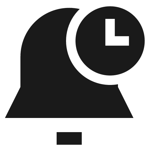 Bell set timer solid icon, filled style, from Sharp free icons