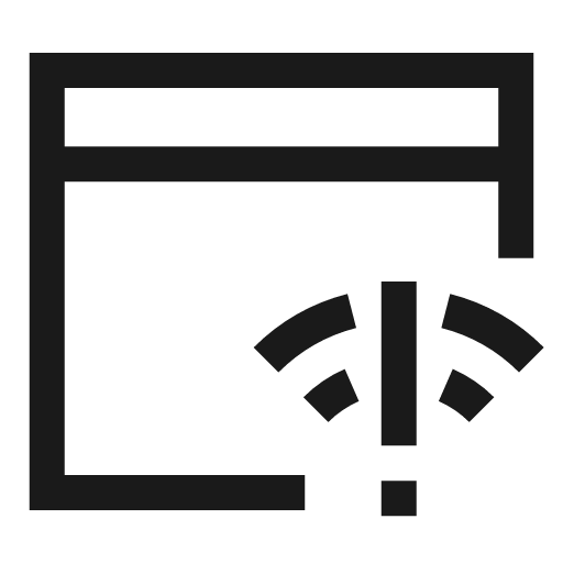 Browser error icon, line style, from Sharp free icons