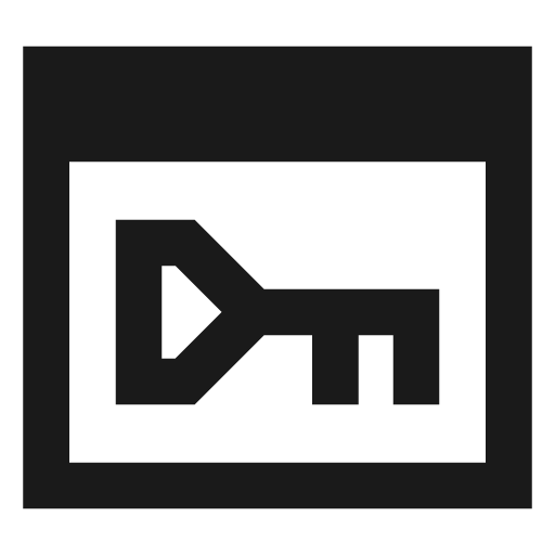 Browser key solid icon, filled style, from Sharp free icons