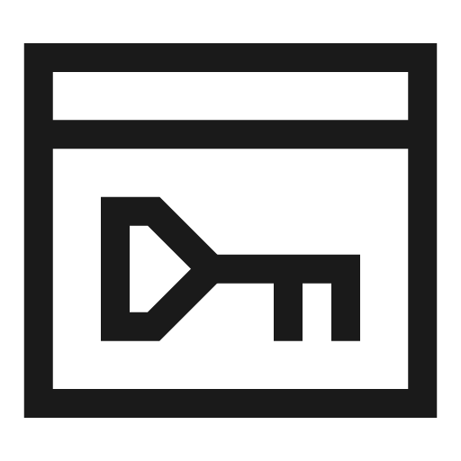Browser key icon, line style, from Sharp free icons