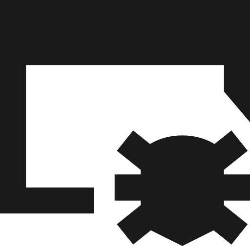 Bug virus browser remix icon, solid style, from Sharp free icons