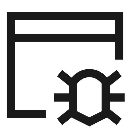 Bug virus browser icon, line style, from Sharp free icons