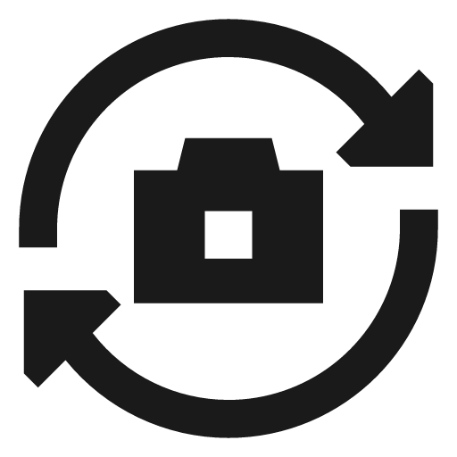 Camera flip 1 solid icon, filled style, from Sharp free icons