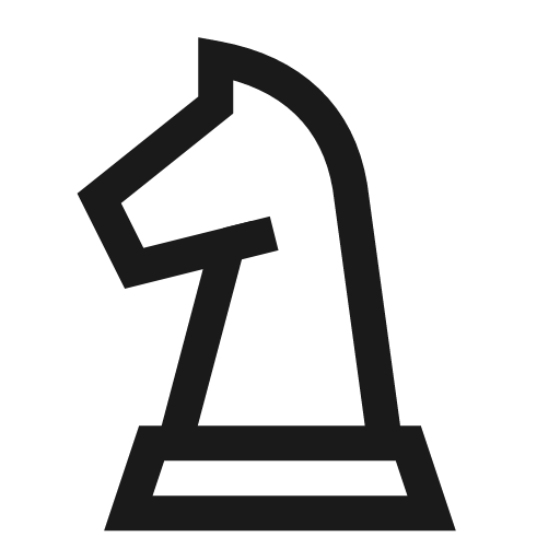 Chess knight icon, line style, from Sharp free icons