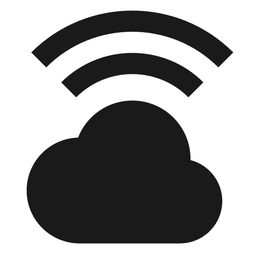 Cloud wifi solid icon, filled style, from Sharp free icons