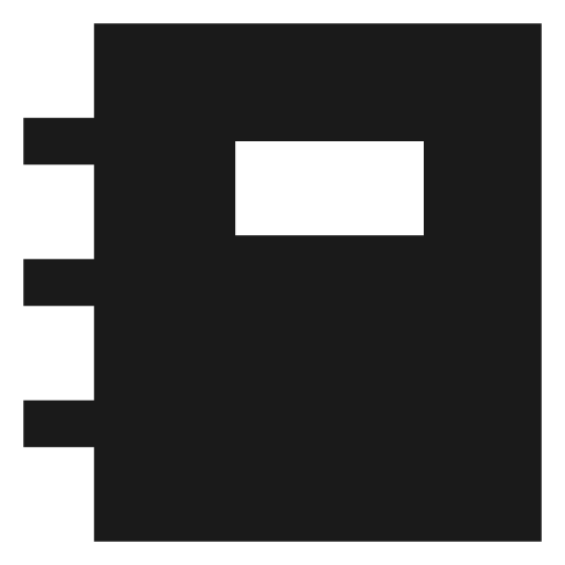 Contact book solid icon, filled style, from Sharp free icons