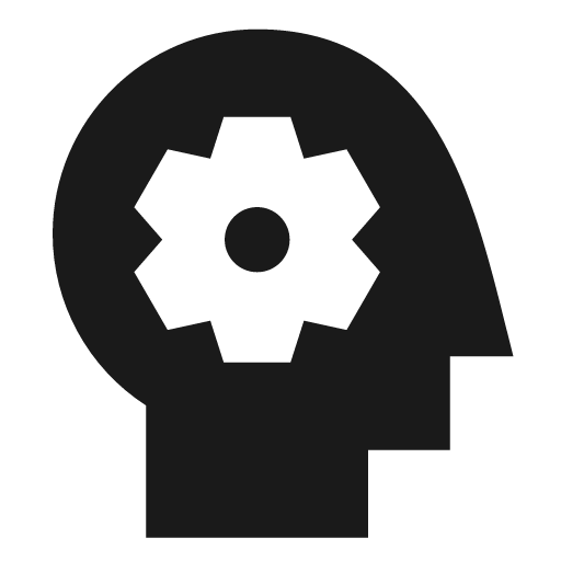 Critical thinking 2 solid icon, filled style, from Sharp free icons
