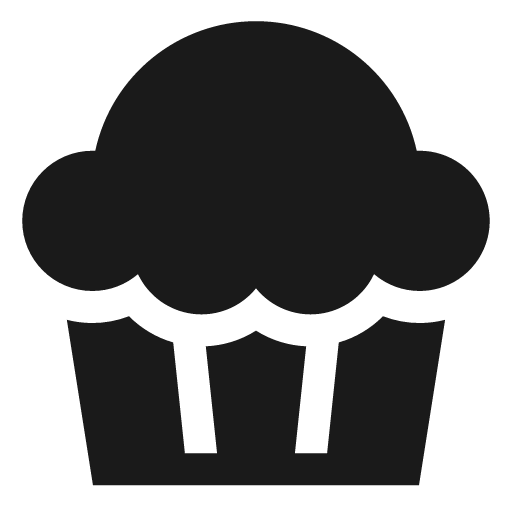 Cupcake solid icon, filled style, from Sharp free icons