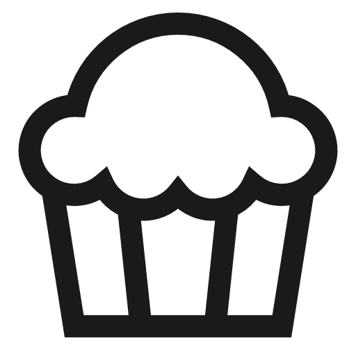 Cupcake icon, line style, from Sharp free icons