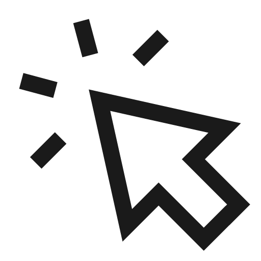Cursor click icon, line style, from Sharp free icons