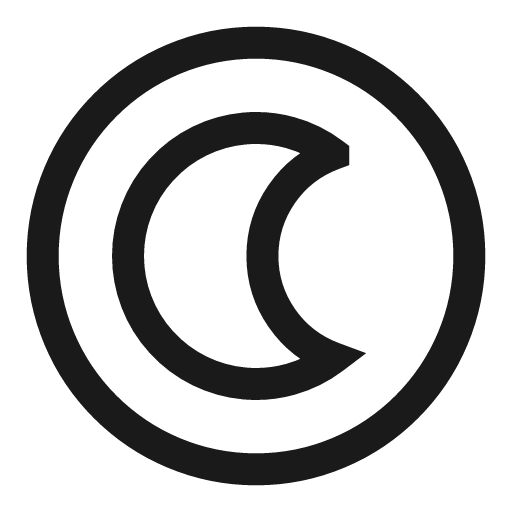 Dark display mode icon, line style, from Sharp free icons
