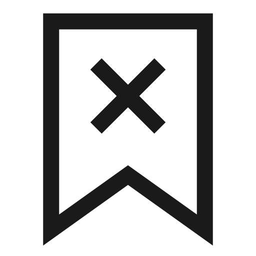 Delete bookmark icon, line style, from Sharp free icons
