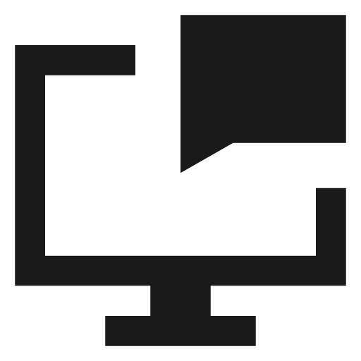 Desktop chat solid icon, filled style, from Sharp free icons