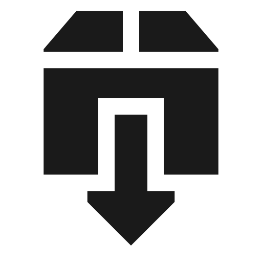 Download box 1 solid icon, filled style, from Sharp free icons