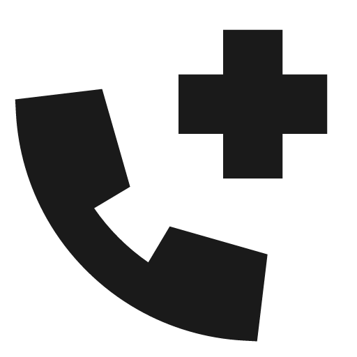 Emergency call solid icon, filled style, from Sharp free icons