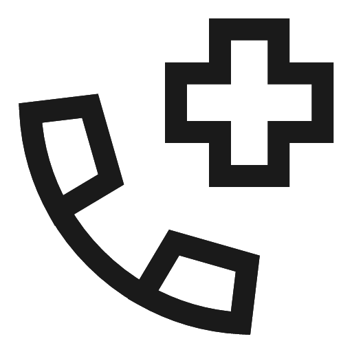 Emergency call icon, line style, from Sharp free icons