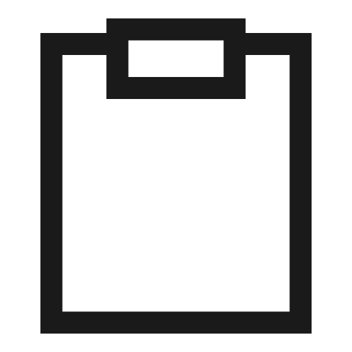 Empty clipboard icon, line style, from Sharp free icons